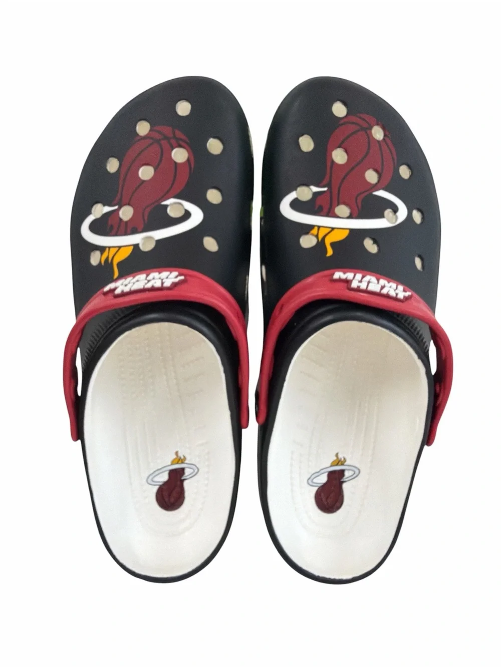 Crocs NBA Miami Heat Classic Clog Black/Red NBA Fans Unisex Men’s Size 13